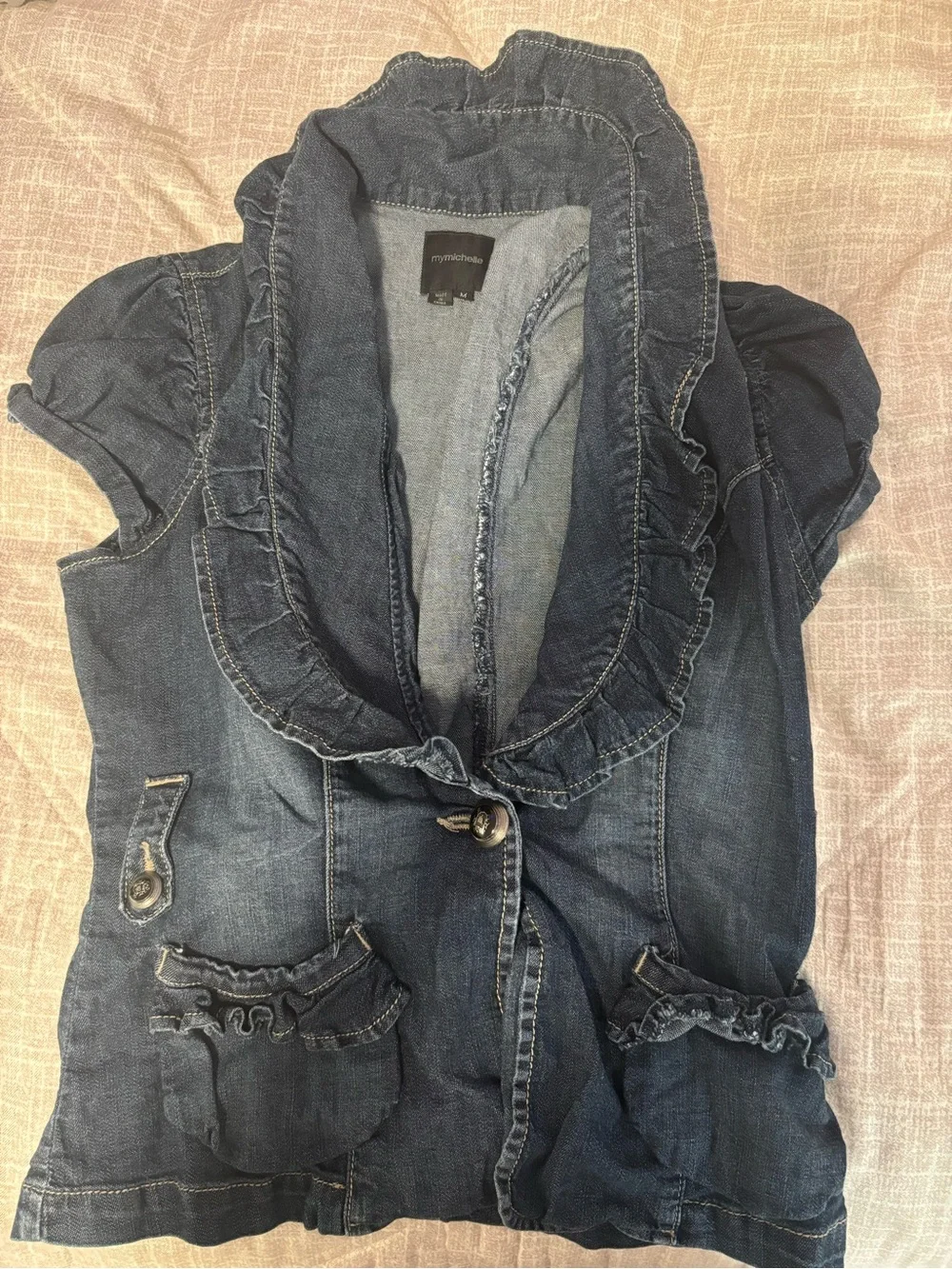 VINTAGE y2k my michelle denim blouse